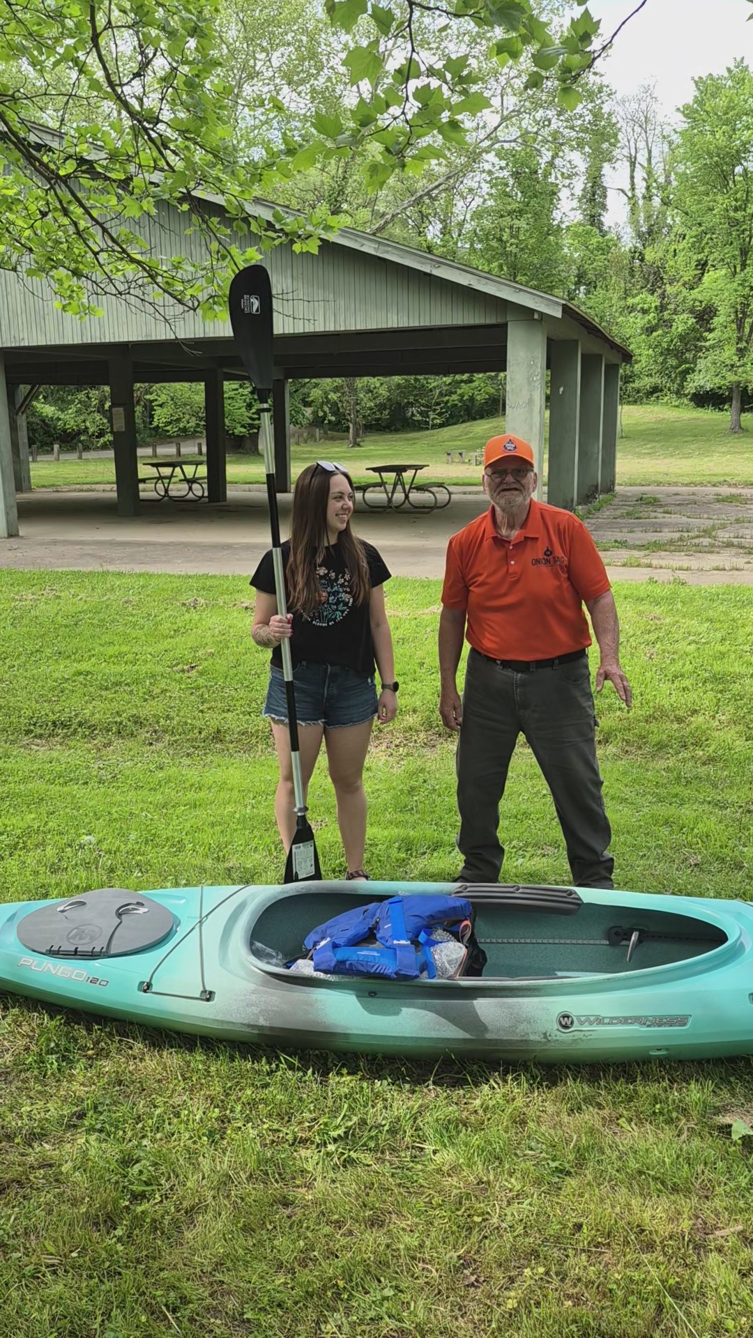 Raffle Winner Presented With Her New Kayak!